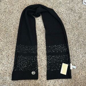 BNWT!! Michael Kors Black Scarf With Sequins